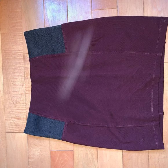 Suko Jeans Dresses & Skirts - Burgundy High-Waisted Skirt - Size 6